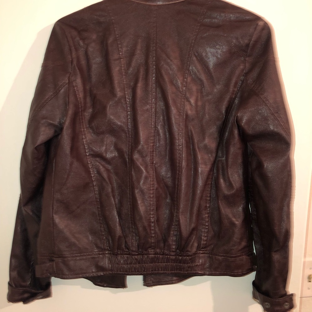 Brown leather jacket